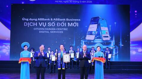 ABBank nhận giải “Dịch vụ số xuất sắc” tại Viet Nam I4 Impact Awards 2026