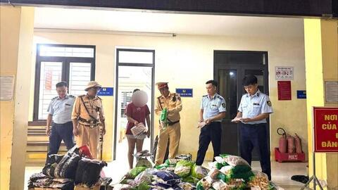 Tuyên Quang: Phát hiện xe chở hơn 400kg thực phẩm không rõ nguồn gốc