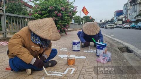 Vỉa hè tại trung tâm Thái Nguyên được phân làn, ưu tiên cho người đi bộ