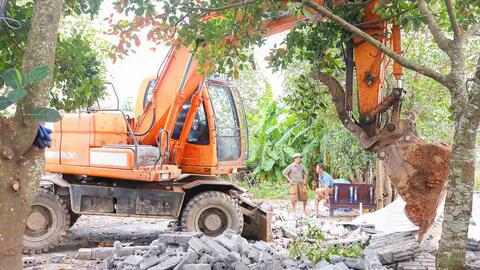 Phần công trình xây dựng trái phép trên đất nông nghiệp ở Hà Nội bị cưỡng chế