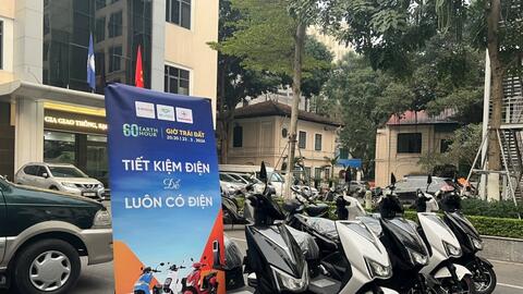 Hãng xe máy điện EVGO hưởng ứng Chiến dịch Giờ Trái đất 2024