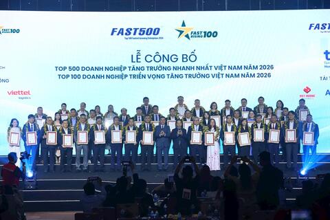 Tôn vinh doanh nghiệp tăng trưởng nhanh nhất và doanh nghiệp triển vọng tăng trưởng Việt Nam 2026