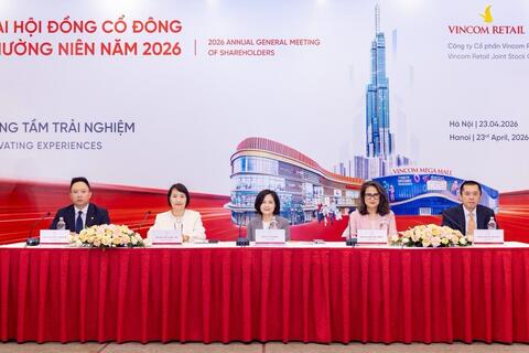 ĐHĐCĐ Vincom Retail: Mục tiêu lãi gần 5.400 tỷ đồng, chia cổ tức tiền mặt 10%
