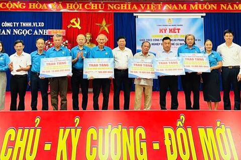 Công đoàn xã Nam Phước kết nối doanh nghiệp đồng hành cùng đoàn viên nghiệp đoàn nghề cá