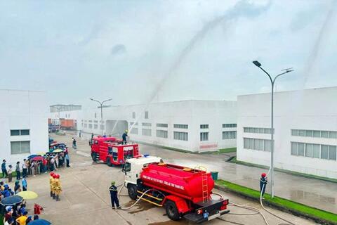 Trang bị kỹ năng phòng cháy chữa cháy cho người lao động tại Công ty TNHH Sakurai Việt Nam