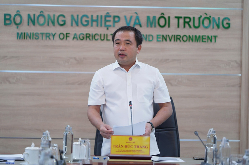 Quyền Bộ trưởng Bộ Nông nghiệp và Môi trường Trần Đức Thắng. Ảnh: Bảo Thắng.