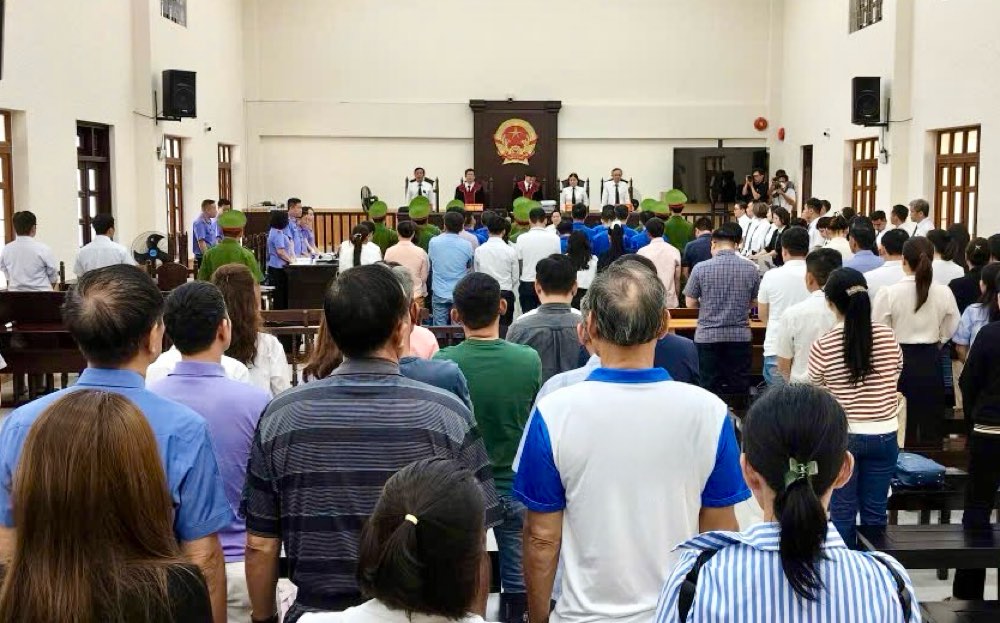 Quang cảnh phiên tòa. Ảnh: Duy Tuấn