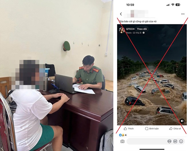 Đăng video AI giả lũ lụt, một phụ nữ ở Cao Bằng bị xử lý