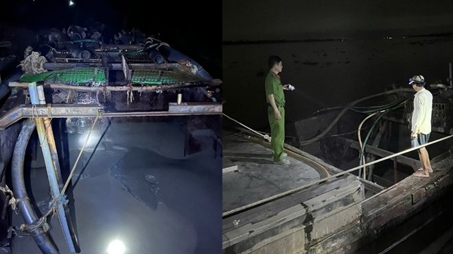 Phát hiện 3 phương tiện chở hơn 115m³ cát không rõ nguồn gốc trên sông Phú Thuận
