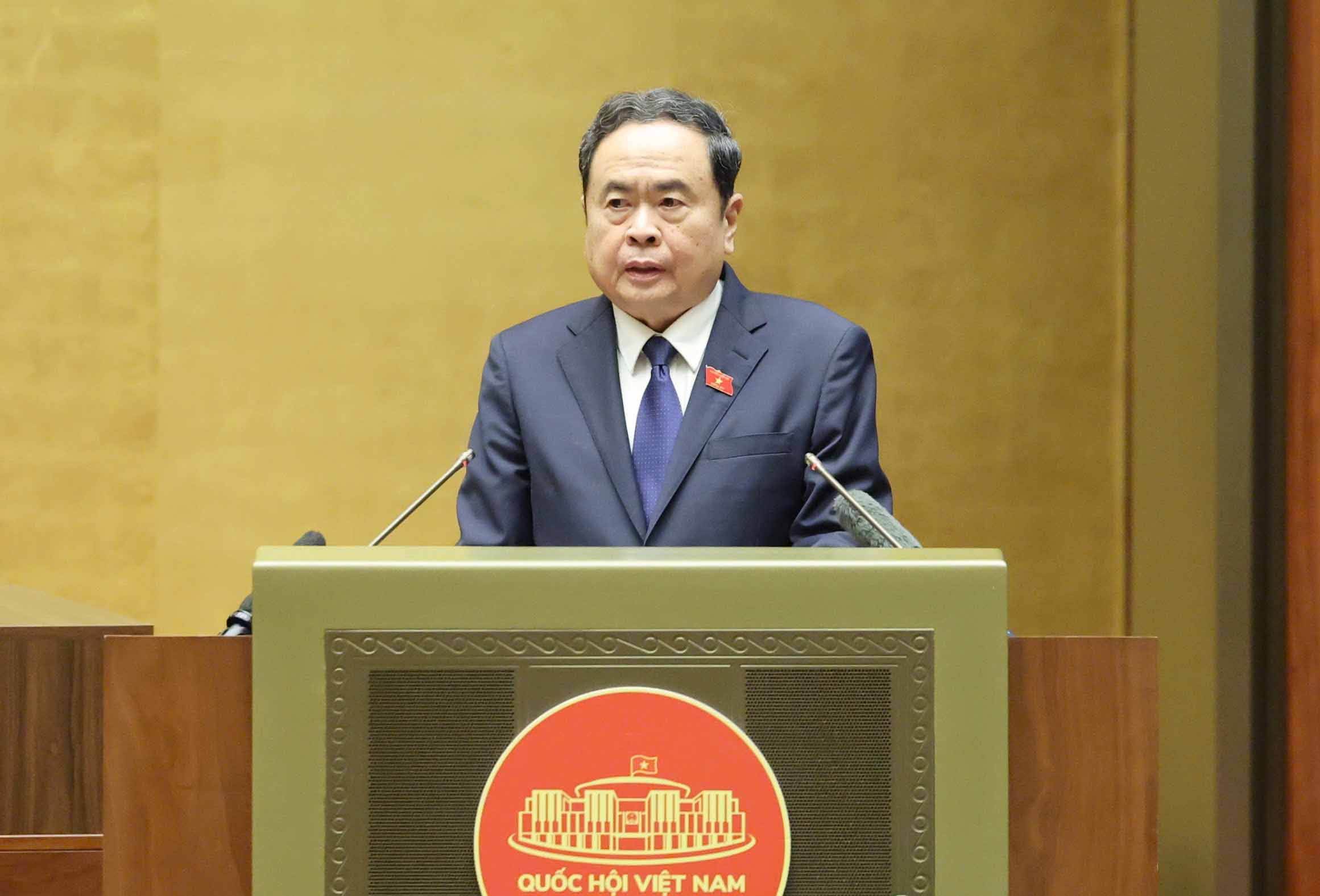 Ủy viên Bộ Chính trị, Chủ tịch Quốc hội Trần Thanh Mẫn. Ảnh: Phạm Thắng.