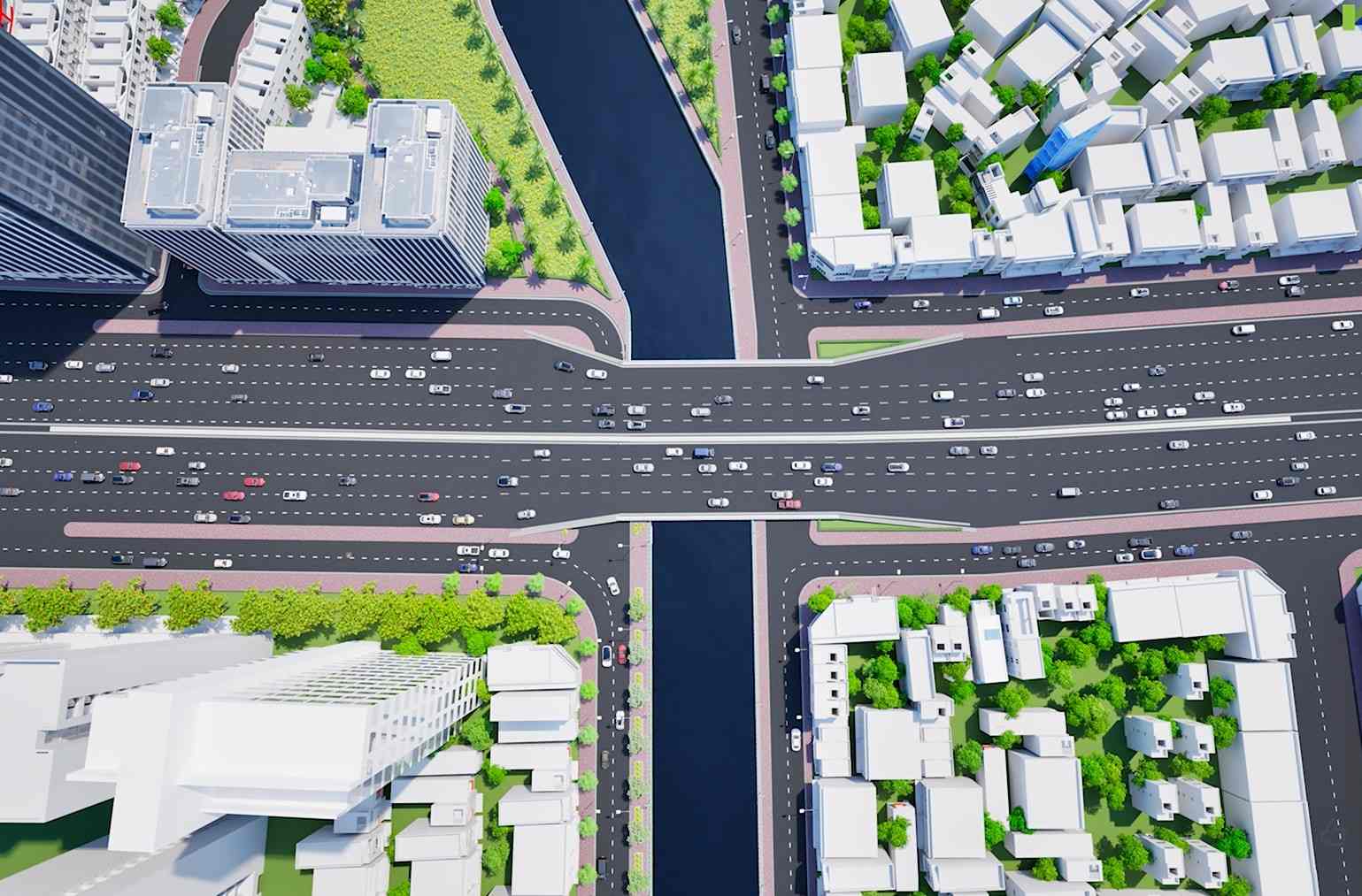 Phối cảnh rạch Văn Thánh qua đường Điện Biên Phủ.