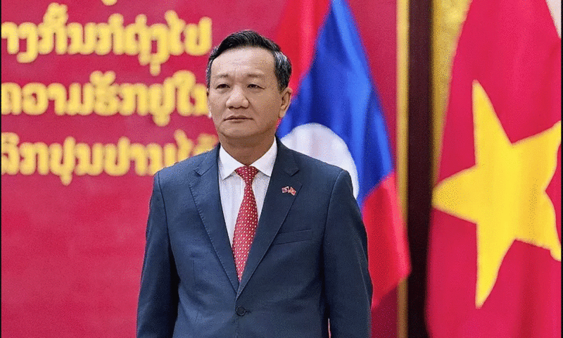 Đại sứ Nguyễn Minh Tâm (Ảnh: Đại sứ quán Việt Nam tại Lào)