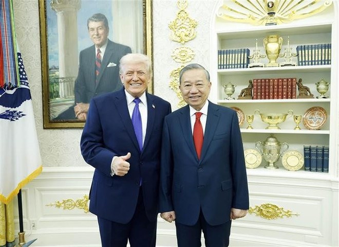 Tổng Bí thư Tô Lâm gặp Tổng thống Mỹ Donald Trump