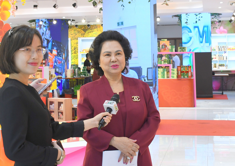 Bà Lý Kim Chi - Chủ tịch Hiệp hội Lương thực Thực phẩm TP. Hồ Chí Minh. Ảnh: Thanh Minh.