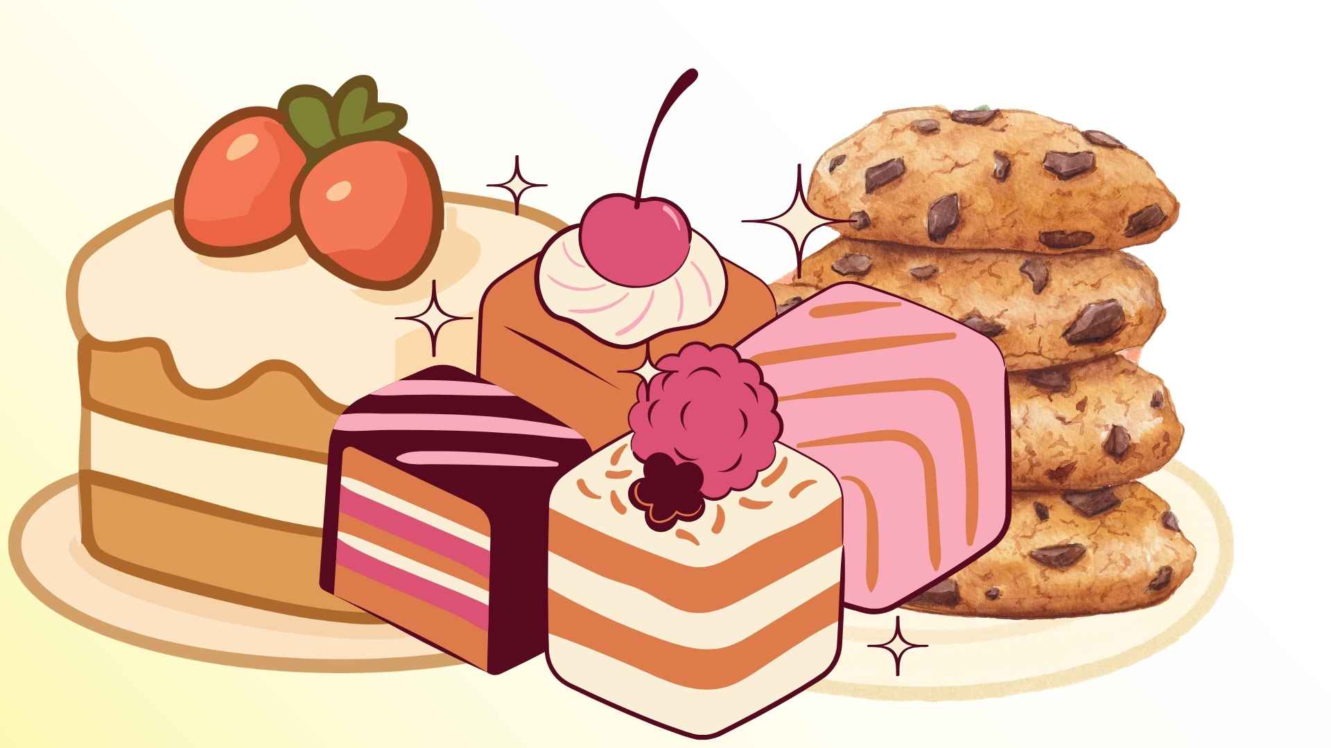 Bánh ngọt và đồ nướng chứa nhiều bơ, dễ làm tăng cholesterol nếu ăn quá mức. Đồ họa: Minh Vũ