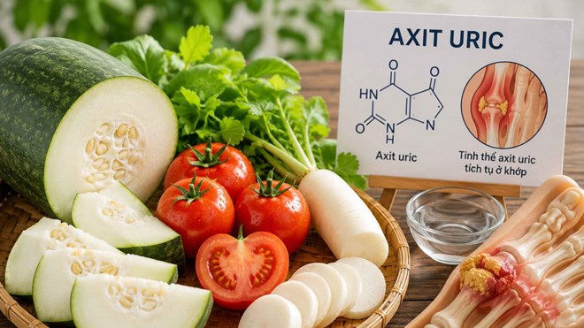 Loại rau củ hỗ trợ bài tiết axit uric