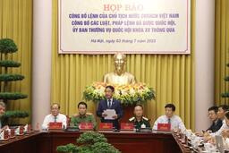 Công bố lệnh của Chủ tịch nước về 16 luật, pháp lệnh vừa được thông qua