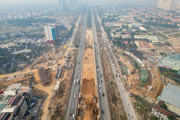 Nút giao hơn 2.380 tỉ đồng ở Hà Nội lộ diện những hạng mục đầu tiên