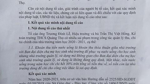 Quảng Bình: Vụ nhân viên Y tế tố sai phạm thu chi, bị đánh trong phòng Hiệu trưởng đã có kết luận