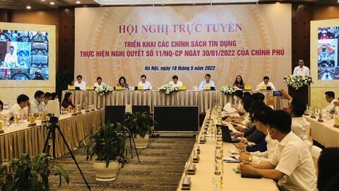 Hội nghị trực tuyến toàn quốc Triển khai các chính sách tín dụng thực hiện Nghị quyết 11