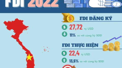 Infographic: Bức tranh ấn tượng về thu hút FDI cả năm 2022