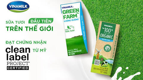 Vinamilk có sản phẩm sữa tươi đầu tiên trên thế giới được chứng nhận từ Tổ chức Clean Label Project của Mỹ