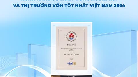Dịch vụ ngoại hối của Sacombank đạt giải thưởng The Asset Triple A