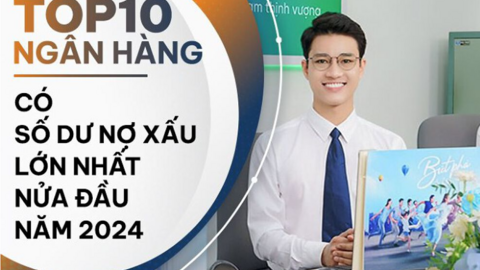TOP 10 ngân hàng có nhiều nợ xấu nhất nửa đầu năm 2024