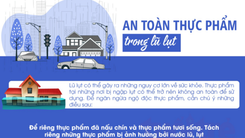 Những lưu ý để đảm bảo an toàn thực phẩm trong lũ lụt