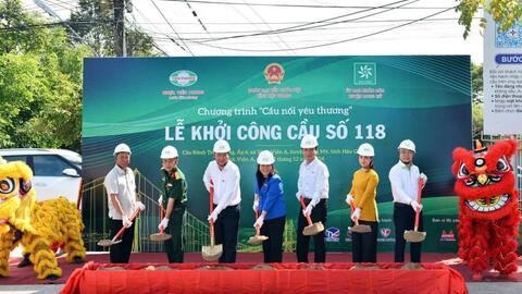 Nhựa Tiền Phong khởi công Cầu nối yêu thương số 118 tại Hậu Giang