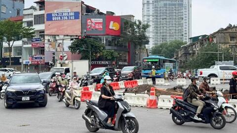 Rào chắn để ứng phó trong trường hợp khẩn cấp khi đào hầm metro Nhổn - ga Hà Nội