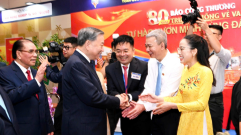 Tổng Bí thư Tô Lâm động viên người làm báo ngành Công Thương