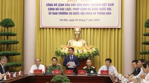 Công bố lệnh của Chủ tịch nước về 16 luật, pháp lệnh vừa được thông qua