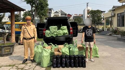 Liên tiếp phát hiện 2 vụ vận chuyển, thu giữ 440 bình khí cười ở Quảng Ninh