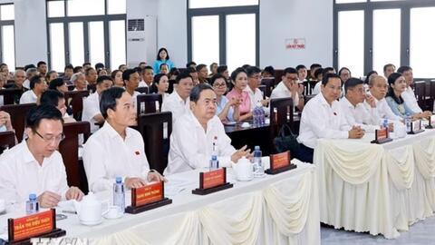 Chủ tịch Quốc hội Trần Thanh Mẫn tiếp xúc cử tri 11 xã tại TPHCM