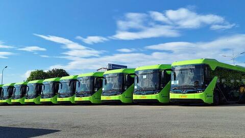 Transerco thay thế loạt phương tiện chạy diesel bằng dàn buýt điện trên tuyến số 54