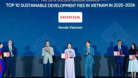 Honda Việt Nam vinh dự nhận giải thưởng Rồng Vàng năm 2026
