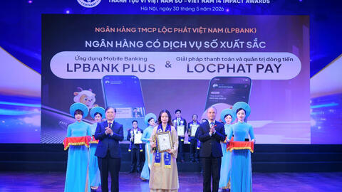 LPBank lập "cú đúp" giải thưởng tại Vietnam I4 Impact Awards 2026