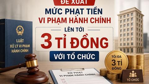 Đề xuất mức phạt tiền vi phạm hành chính lên tới 3 tỉ đồng