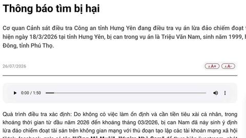 Công an Hưng Yên tìm bị hại vụ lừa đảo bán cây Muội Hồng trên mạng