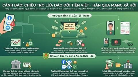 Cảnh báo lừa đảo đổi tiền qua mạng với tài khoản giả, hóa đơn giả và deepfake