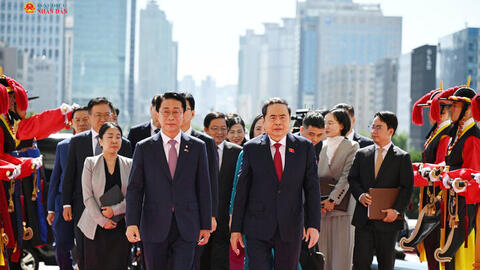 Chủ tịch Quốc hội Hàn Quốc Cho Jeong Sik chủ trì Lễ đón trọng thể Chủ tịch Quốc hội Trần Thanh Mẫn