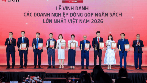 DOJI nhận vinh danh Top 7 doanh nghiệp phân phối – bán lẻ tư nhân nộp ngân sách Nhà nước lớn nhất Việt Nam năm 2026