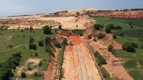 Thi công đường ven biển Phan Thiết - Kê Gà sau khi gỡ nút thắt mỏ titan