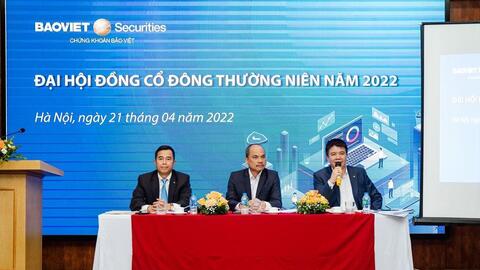 Năm 2022, Chứng khoán Bảo Việt đặt mục tiêu lợi nhuận sau thuế 236 tỷ đồng, chia cổ tức 10%