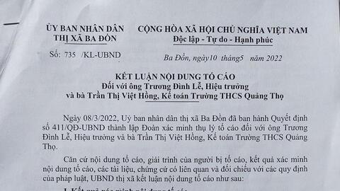 Quảng Bình: Vụ nhân viên Y tế tố sai phạm thu chi, bị đánh trong phòng Hiệu trưởng đã có kết luận