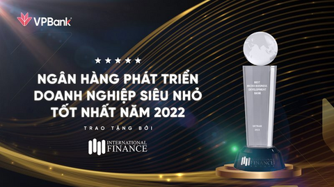 VPBank nhận giải thưởng Ngân hàng phát triển doanh nghiệp siêu nhỏ tốt nhất năm 2022