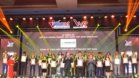 Herbalife Việt Nam lần thứ 4 liên tiếp có mặt trong Top 500 doanh nghiệp lớn nhất Việt Nam năm 2022