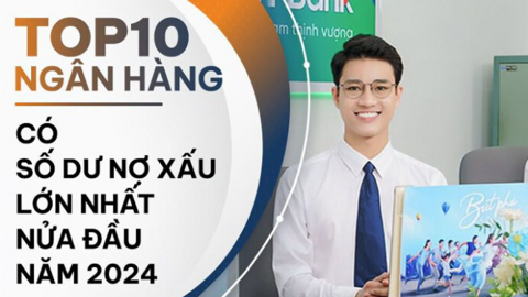 TOP 10 ngân hàng có nhiều nợ xấu nhất nửa đầu năm 2024