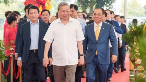 Tổng Bí thư Tô Lâm dự lễ khởi công sân vận động hiện đại nhất Việt Nam